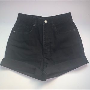 Zara High Waisted Black Shorts